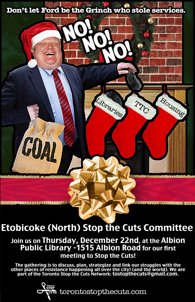 Etobicoke Stop the Cuts Poster